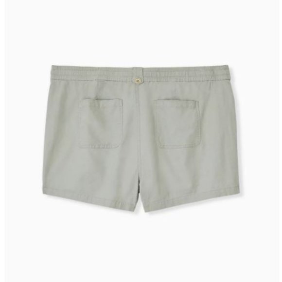 Torrid Size 16 Drawstring Shorts  Linen Sage Green - Picture 2 of 5